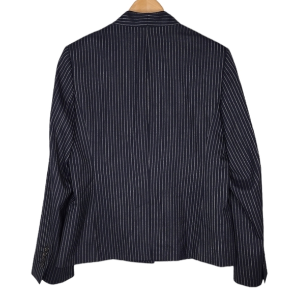 Brooks Brothers Wool Blend Pinstripe Front Button Business Office Coats Blazer - Picture 2 of 15